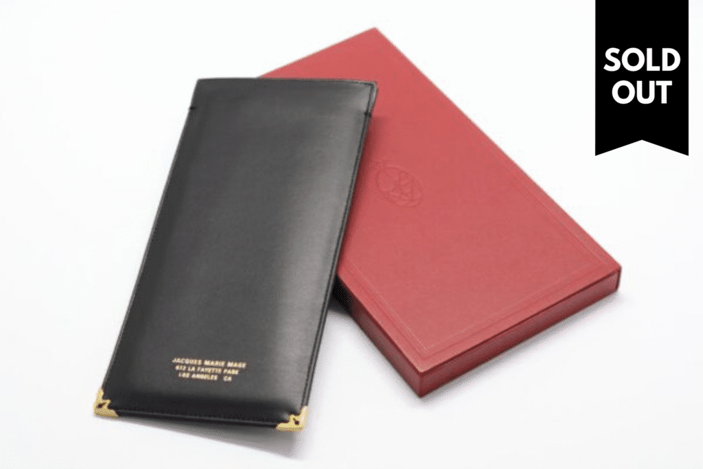 Image for JACQUES MARIE MAGE SOFT POUCH – GENUINE LEATHER BLACK
