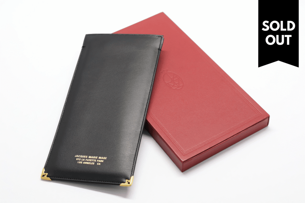Image for JACQUES MARIE MAGE SOFT POUCH – GENUINE LEATHER BLACK